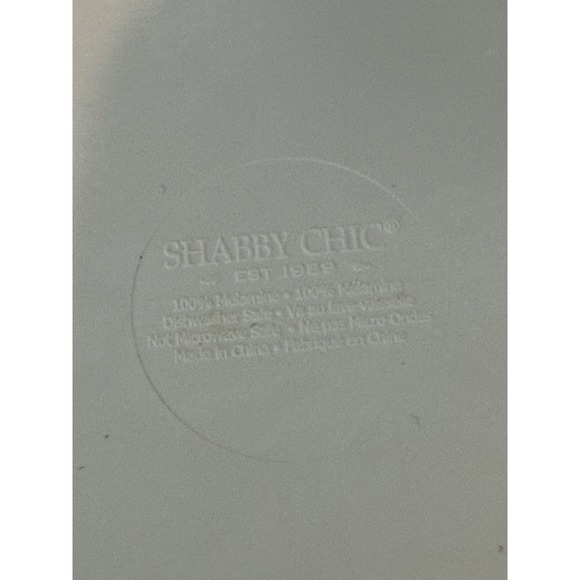 Shabby Chic‎ Blue Butterfly Hydrangea MELAMINE Plate Set Of 5 One Scalloped Edge - Picture 7 of 10